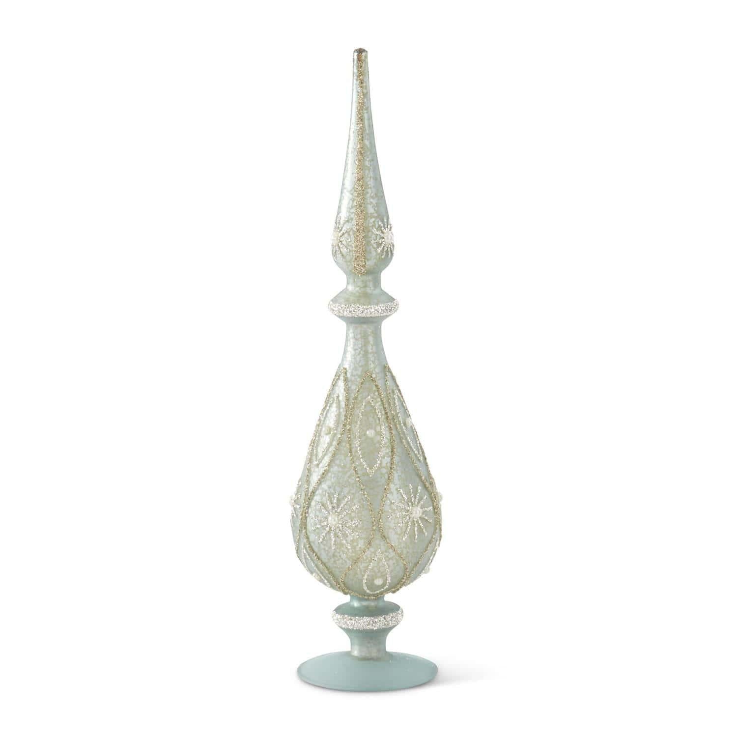 Light Blue Mercury Glass Finials